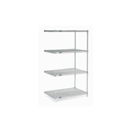 Global Equipment Nexel    Stainless Steel Wire Shelving Add-On 36"W x 18"D x 86"H A18368S